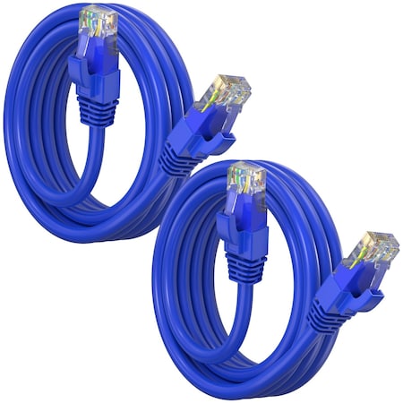 Maximm Cat6 Ethernet Cable 5ft 10Gbps 550MHz UTP, 2PK, Blue, 2PK CAT6CCA-5BL-2PK