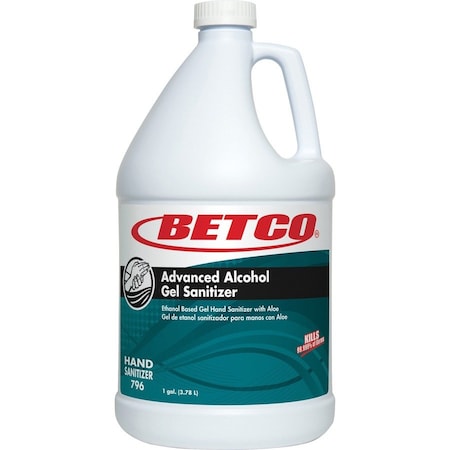 Betco Advanced Gel Hand Sanitizer, 1 gal Bottle, Light Fresh Scent, 4PK 7960400