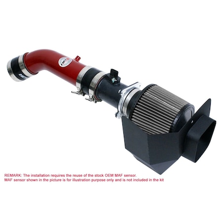 Hps Performance Air Intake Kit with Heat Shield, Red,  827-520R