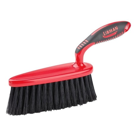 Libman Work Bench Dust Brush, 2 in L Trim, PET, 7 in W Brush, 14-1/4 in OAL, Red 526