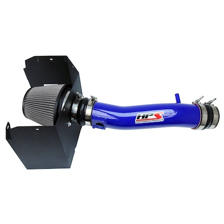 Hps Performance Air Intake Kit with Heat Shield, Blue,  827-595BL