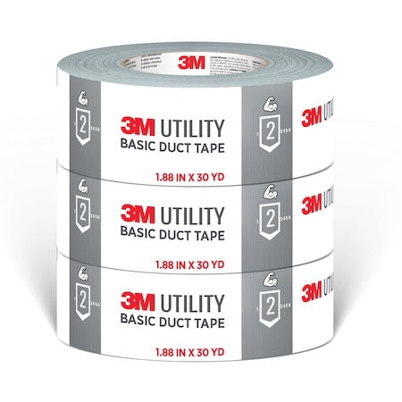 3M DuctTape, Silver, 30ydL, 1-7/8inW, PK3 50451
