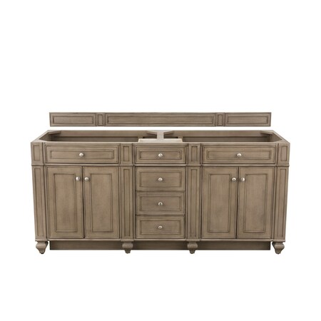 James Martin Vanities Vanity, without top, Whitewashed Walnut, 71.9 in W x 22.9 in D, 157-V72-M-WW