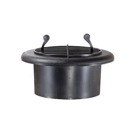 Overtime H815 4 in. Plastic Rotaire Register - Black OV785434