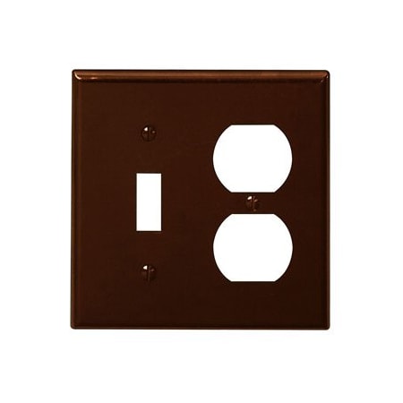 Leviton Combination Wallplate, Standard Size, Gang 2, Brown 85005