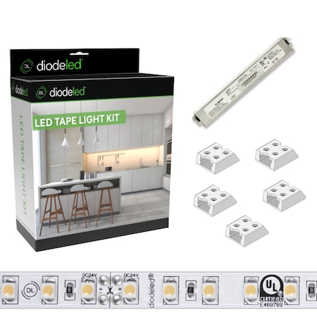 Diode Led BLAZE LED Tape Light Kit, 24V, 100lm, 4000K, constant voltage DI-KIT-24V-BC2CV60-4000