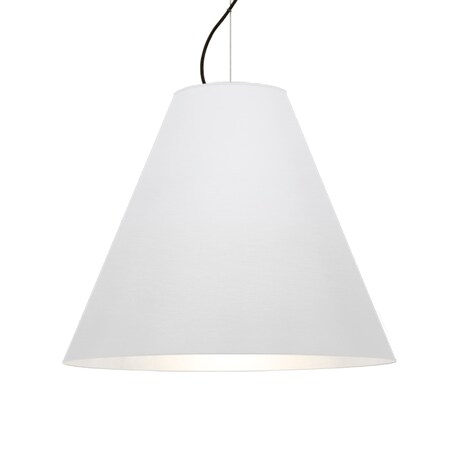 Besa Lighting Dylan Cable Pendant, White, Black Finish, 1x30W LED 1KX-DYLANWH-LED-BK