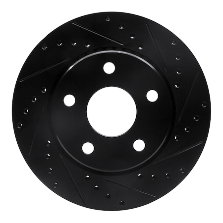 Dynamic Friction Co DFC Brake Rotor - Drilled and Slotted - Black 633-42030R