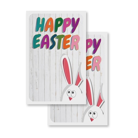 Signmission Happy Easter, Vinyl Decals Only 24 Inch x 36 Inch, Vinyl Decal, 2PK DSB-2436-2PACK-30390