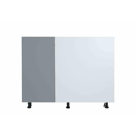 Cambridge Radiance 42in Wx24in Dx34.50in H Ready to Assemble Slab Corner Blind Kitchen Cabinet in Matte Grey SA-BB42-MG-KIT