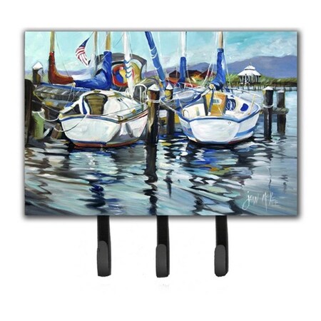 Carolines Treasures Tourquoise Bay Sailboat Leash and Key Holder JMK1087TH68