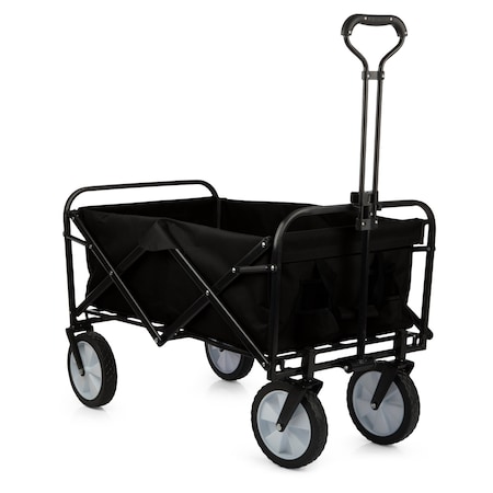 Pure Garden Collapsible Wagon Grocery Cart on Wheels Portable Beach Wagon, Folding Garden/Shopping Cart 50-LG1501