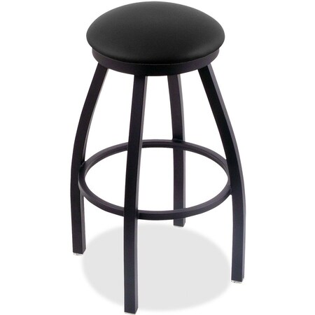 Holland Bar Stool Co 30" Swivel Bar Stool, Black Wrinkle, Black Vinyl Seat 80230BWBlkVinyl