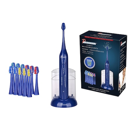 Pursonic 15-Piece Electric Sonic Toothbrush in Blue S430-BE
