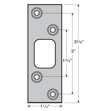 Kwikset Square Deadbolt Strike 3-5/8" 83222-002