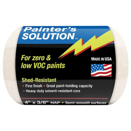 Wooster 4" Paint Roller Cover, 3/8" Nap, Woven Fabric R576