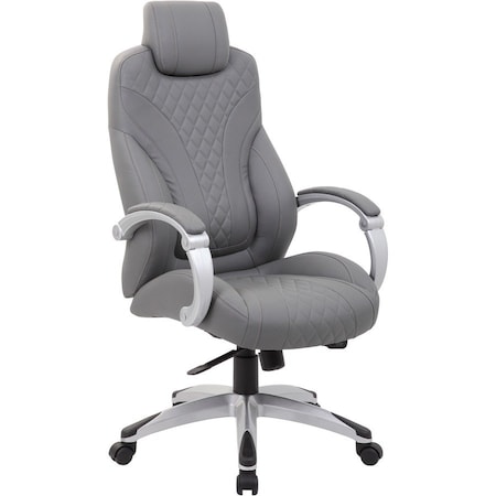 Boss Executive Hinged Arm Chair, Grey B8871-GY