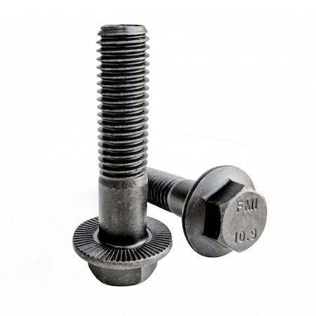 Zdb Industrial M8-1.25 x 16mm Class 10.9 DIN 6921 GripMAX Frame Bolt, Furnace Black 10004476