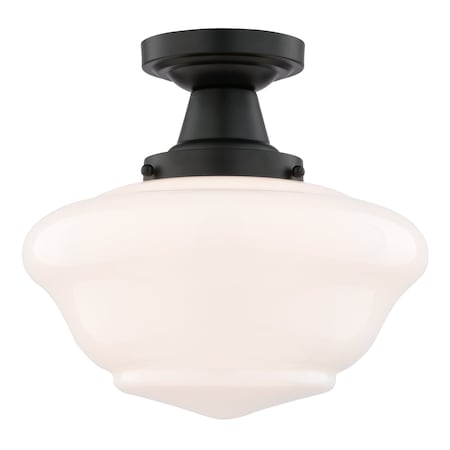 Vaxcel Eastgate 1-Light Semi-Flush Mount, Black C0350