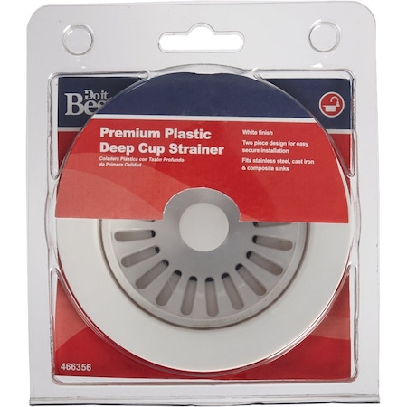 Keeney Mfg Plastic Basket Strainer Assembly White K1442WH