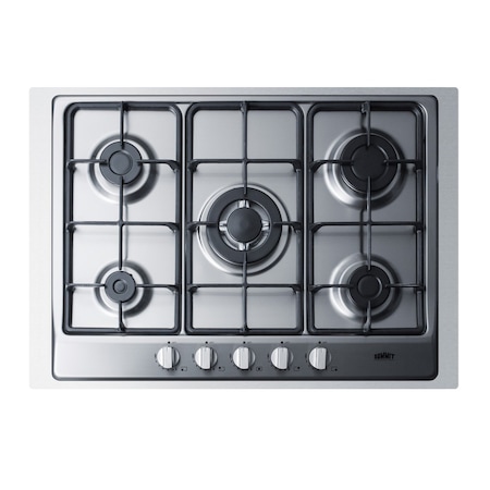 Summit 27in Wide 5-Burner Gas Cooktop GC527SS