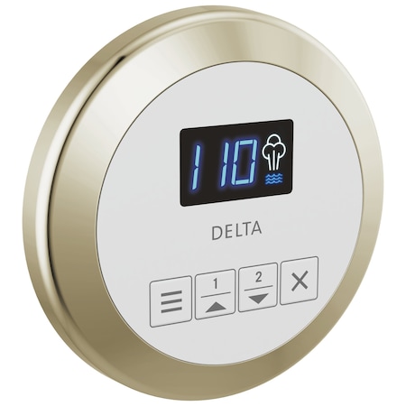 Delta Universal Showering Components Round Steam Control In Lumicoat Polished Nickel EP103307PNPR