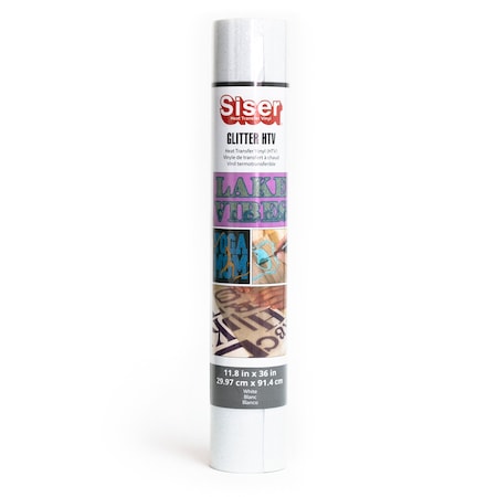Siser Glitter HTV Heat Transfer Vinyl, 36in., White MIGL1183600