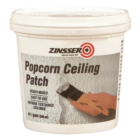 Zinsser Popcorn Ceiling Patch, 1 qt, Pail, White, Ready-Mixed Popcorn Ceiling Patch 76084