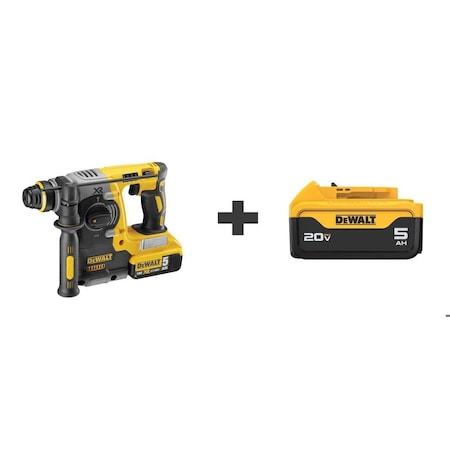 Dewalt Cordless Rotary Hammer, 20 V, Chuck Style SDS-Plus, Battery Included DCH273P2 /  DCB205