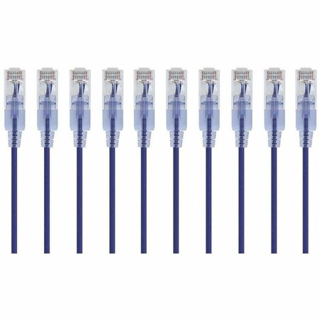 Monoprice CAT6A 2FT PURPLE 10-PK PATCH CABLE_ UTP_ 30AWG_ 10G_ PURE BARE COPPER_, 10PK 29444
