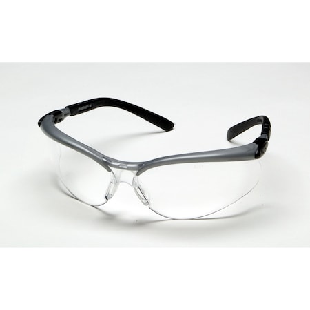 3M BX, Safety Glasses, Anti-Fog & Anti-Scratch, Clear Lens, Black/Silver Frame, Half-Frame, No 11380-00000-20