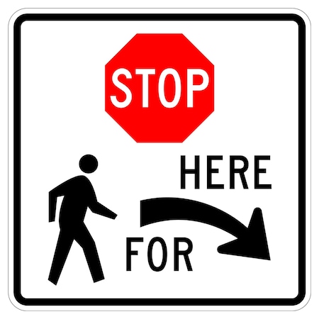 Sign Solutions Usa Traffic Sign, 30 in Width, Aluminum Sign, Square DUS06HWT3030R1-5bR