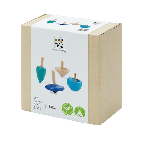 Plantoys Wooden Mini Spinning Tops 4132
