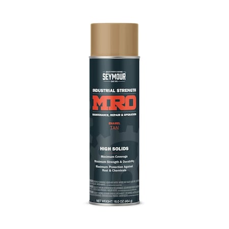 Seymour Midwest MRO Industrial High-Solids Spray Paint, Tan, 16 oz 6201435-1