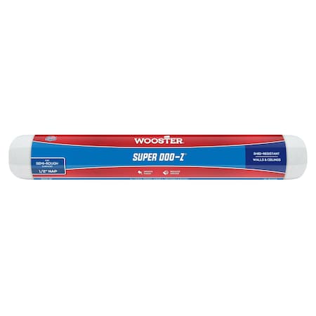 Wooster 18" Paint Roller Cover, 1/2" Nap, Woven Fabric R204-18
