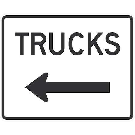Lyle Trucks (Left Arrow), 30x24, Engineer Grade, White G-14792-EG_30x24