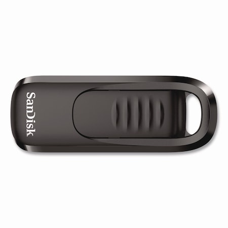 Sandisk Ultra Slider USB 3.2 Type C Flash Drive, 128 GB, Black SDCZ480128GA46