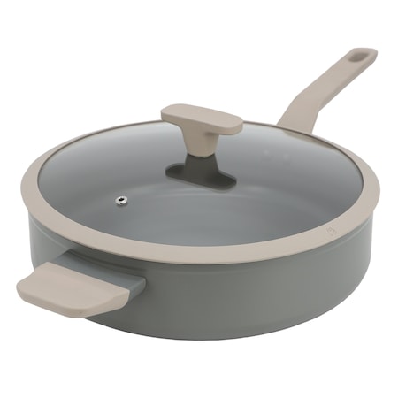 Oster Ambrose 4.5 Quart Nonstick Aluminum Saute Pan with Lid in Matte Grey 137751.02