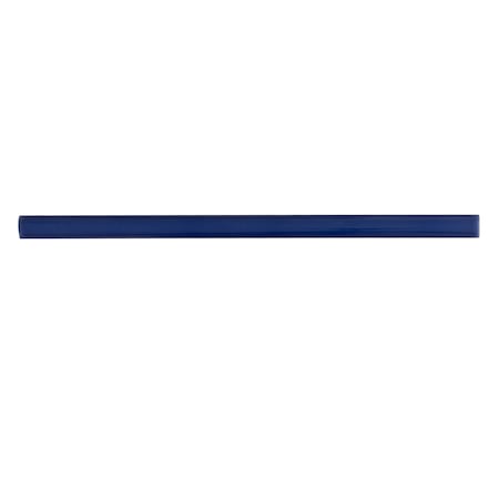 Apollo Tile 0.6x12 in. Glossy Royal Blue Porcelain Bullnose Trim Wall and Floor Tile 0.5 sq ft/case, 10PK UMB88BLUBULA