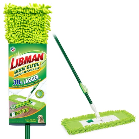 Libman Commercial 18-1/2 in L Flat Dust Mop, Microfiber 195