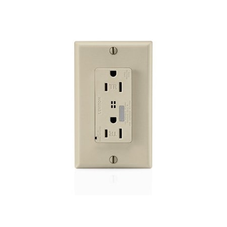 Leviton Surge Protector Receptacle, 15 Amp, 125 Volt, 5-15R NEMA, Ivory T7280-I