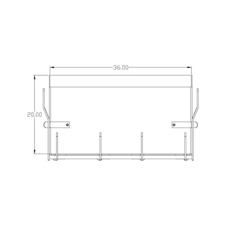 K&M Mfg 36-In. Standard Weight Box 36-In. x 22-In. x 20-In. Black Powder Coat 1833