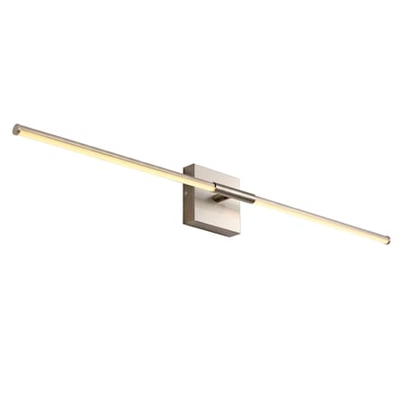 Jonathan Y McKenna 32" Modern Minimalist Dimmable Integrated LED Metal Wall Sconce, Nickel JYL7040E