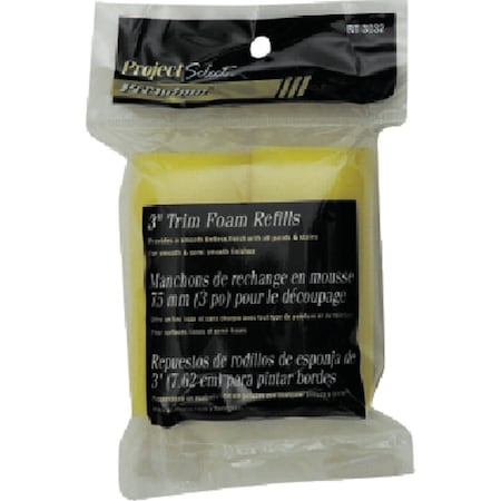 Linzer Project Select  3''x1/4'' Trim Foam Roller Cover, 2PK RT 3032