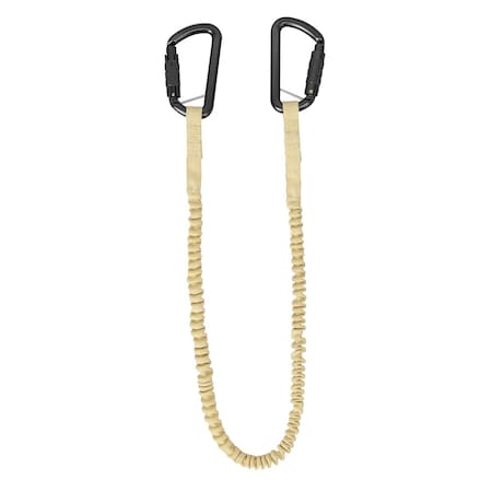 Safewaze 5 lb. Arc Flash Elasticated Tool Tether: 2 Carabiners 022-10003
