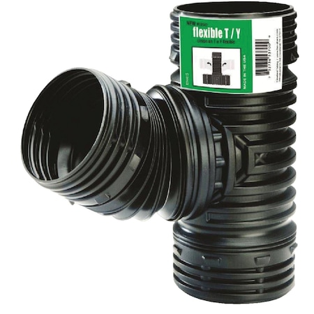 Amerimax Home Products Flex-Drain 4'' Flex-Drain Corrugated Tee 53702