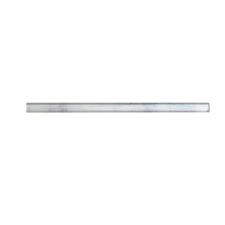 Apollo Tile Gray 0.6 in x 12 in Glass Glossy Pencil Liner Tile Trim 0.5 sqft/case, 10PK APLGP8809A