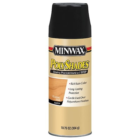 Minwax 10.75 Oz Minwax 31370 Classic Oak PolyShades Wood Stain And Polyurethane Satin 31340