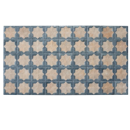 Apollo Tile Citadel 12.2 in. x 22 in. Matte and Glossy Blue, Beige Porcelain Large Format Wall Tile, 7PK ALZ88AQ1222A