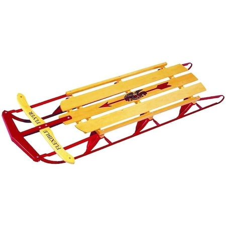Paricon Flyer Snow Sled, Flexible, 5-Years Old, Steel, Red 1060